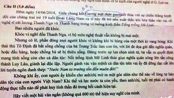 Sao Việt rủ nhau vào đề thi