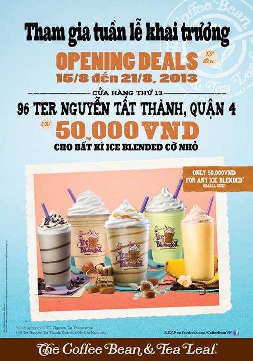  The Coffee Bean & Tea Leaf  Việt Nam khai trương chi nhánh mới tại 96 Ter Nguyễn Tất Thành 1