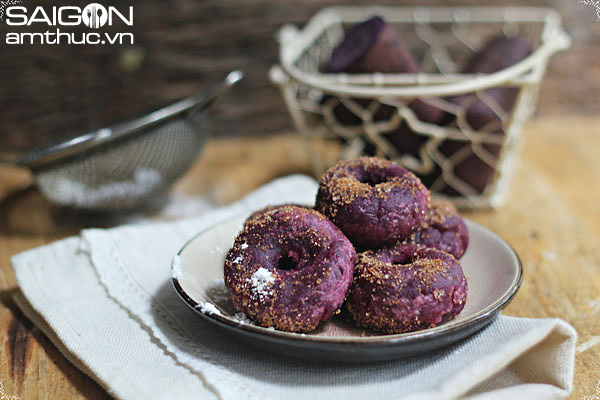 Thơm ngon bánh Donuts khoai lang tím 1