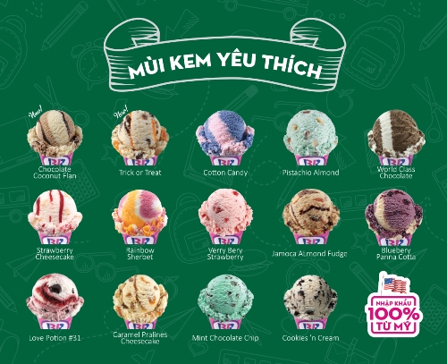 Chỉ 25.000đ một viên kem Baskin Robbins từ nay đến 21.11 6