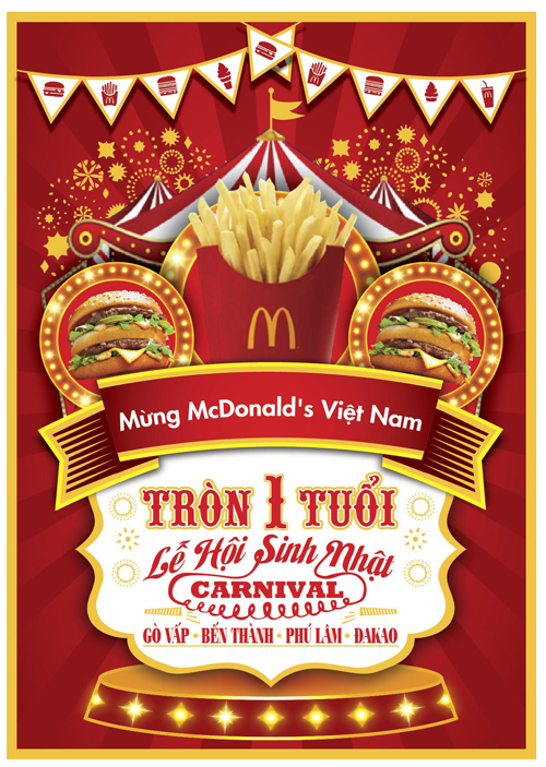 'Lễ Hội Sinh Nhật Carnival' trong 3 ngày 6-7-8.2.2015 tại tất cả hệ thống nhà hàng McDonald’s 1