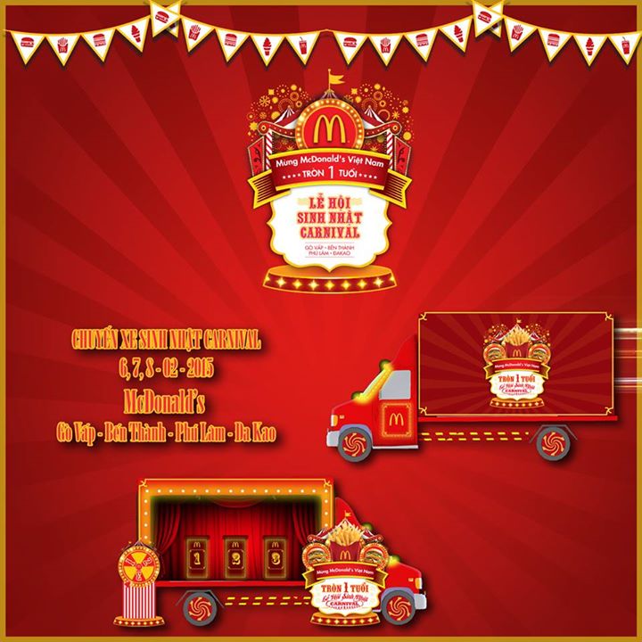 'Lễ Hội Sinh Nhật Carnival' trong 3 ngày 6-7-8.2.2015 tại tất cả hệ thống nhà hàng McDonald’s 2