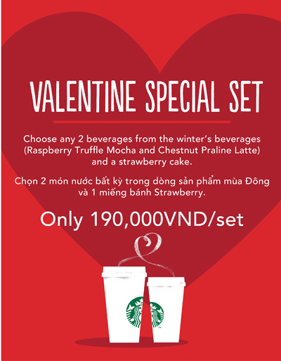 Thưởng thức buổi tối Valentine thật đặc biệt tại Starbucks 1