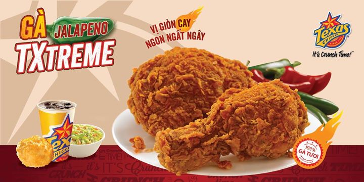 Vị giòn cay - Ngon ngất ngây với combo gà rán Jalapeno TXTreme hoàn toàn mới tại Texas Chicken 1