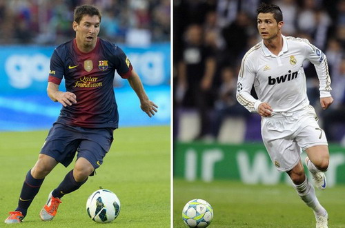 Lionel Messi của Barcelona và Cristiano Ronaldo của Real Madrid