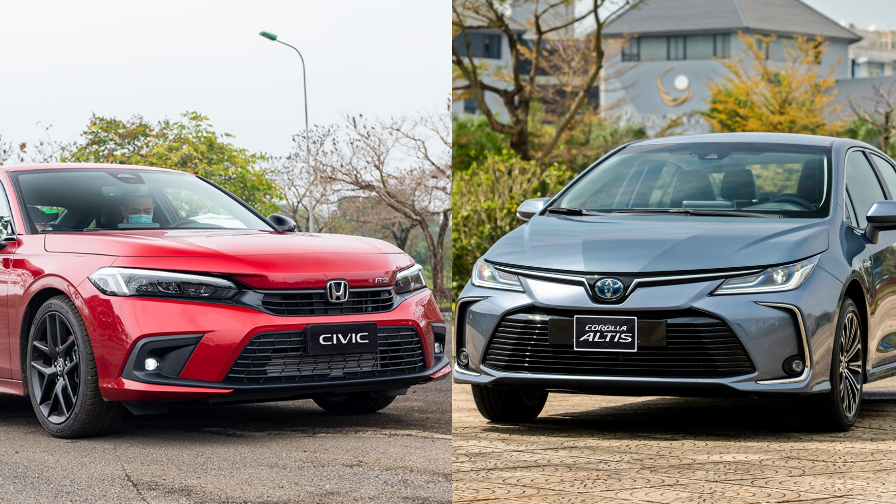 Chọn Toyota Corolla Altis Hybrid hay Honda Civic RS