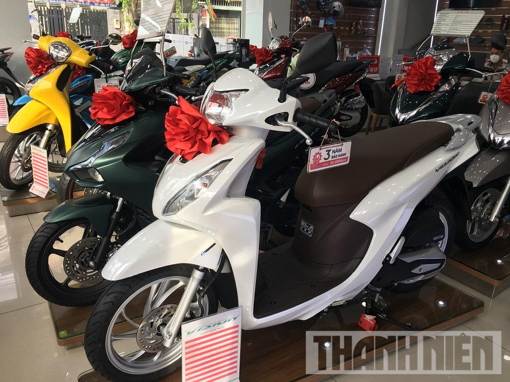 Xe máy Honda Vision phiên bản thể thao màu mới giá rẻ tại TPHCM
