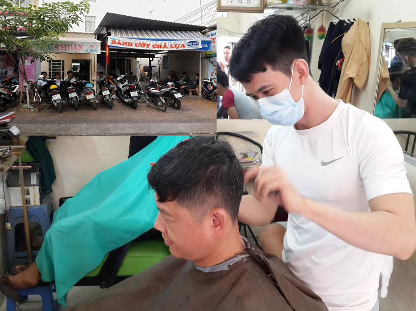 Hớt tóc vỉa hè  Mô Hình Sài Gòn Xưa  Mô hình Sài Gòn Xưa