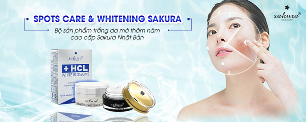 Bộ sản phẩm hỗ trợ làm giảm nám, tàn nhang, đồi mồi cao cấp Sakura