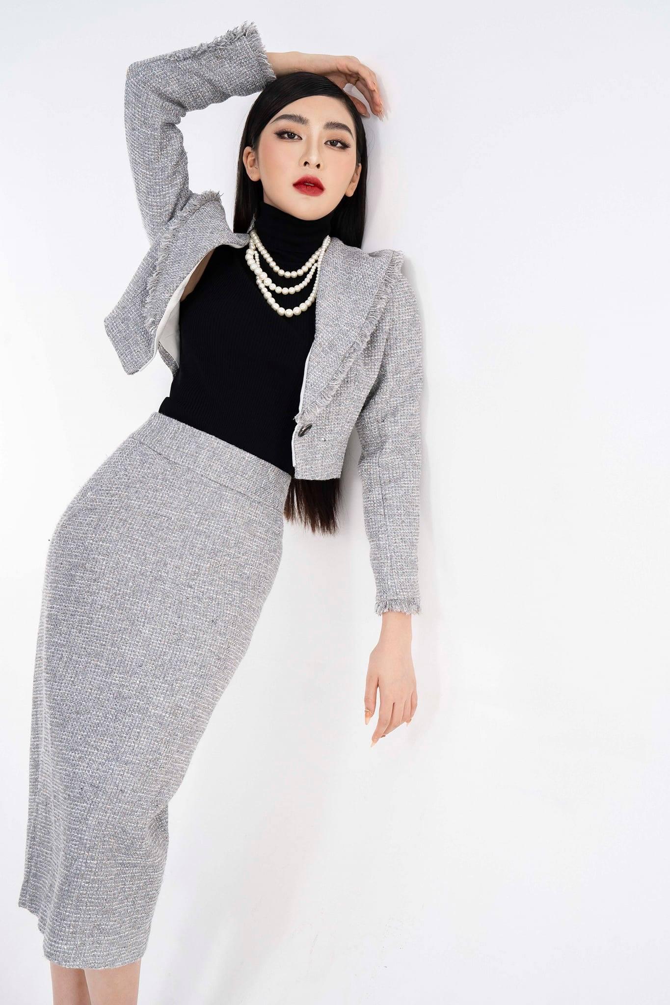 HÀNG ORDER Chân váy dạ tweed xếp ly kiểu mới, đính cúc thời trang kèm ảnh  thật | Shopee Việt Nam