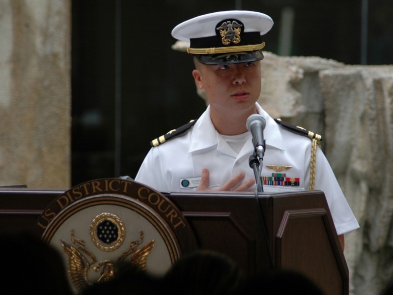 Thiếu tá hải quân Mỹ gốc Đài Loan Edward C. Lin - Ảnh: Hải quân Mỹ