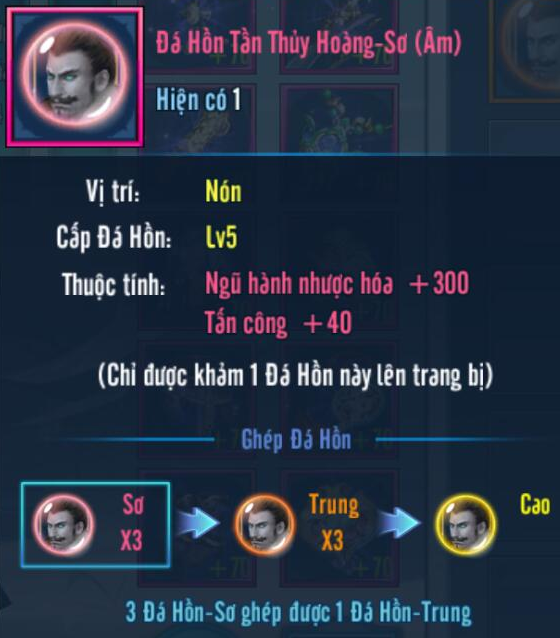 Võ Lâm Truyền Kỳ Mobile: Đá hồn Tần Thủy Hoàng có thể trị được môn phái khắc chế