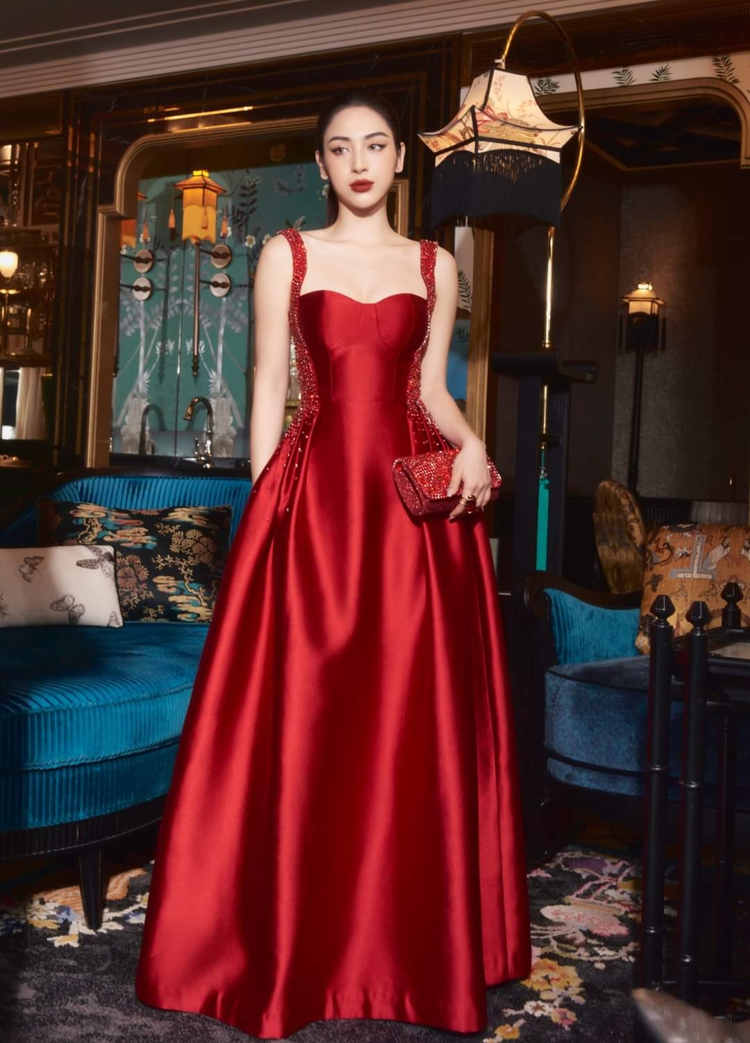 Váy đi bàn dạ hội màu đỏ nhẹ nhàng  Áo váy Váy cho buổi tối Váy prom