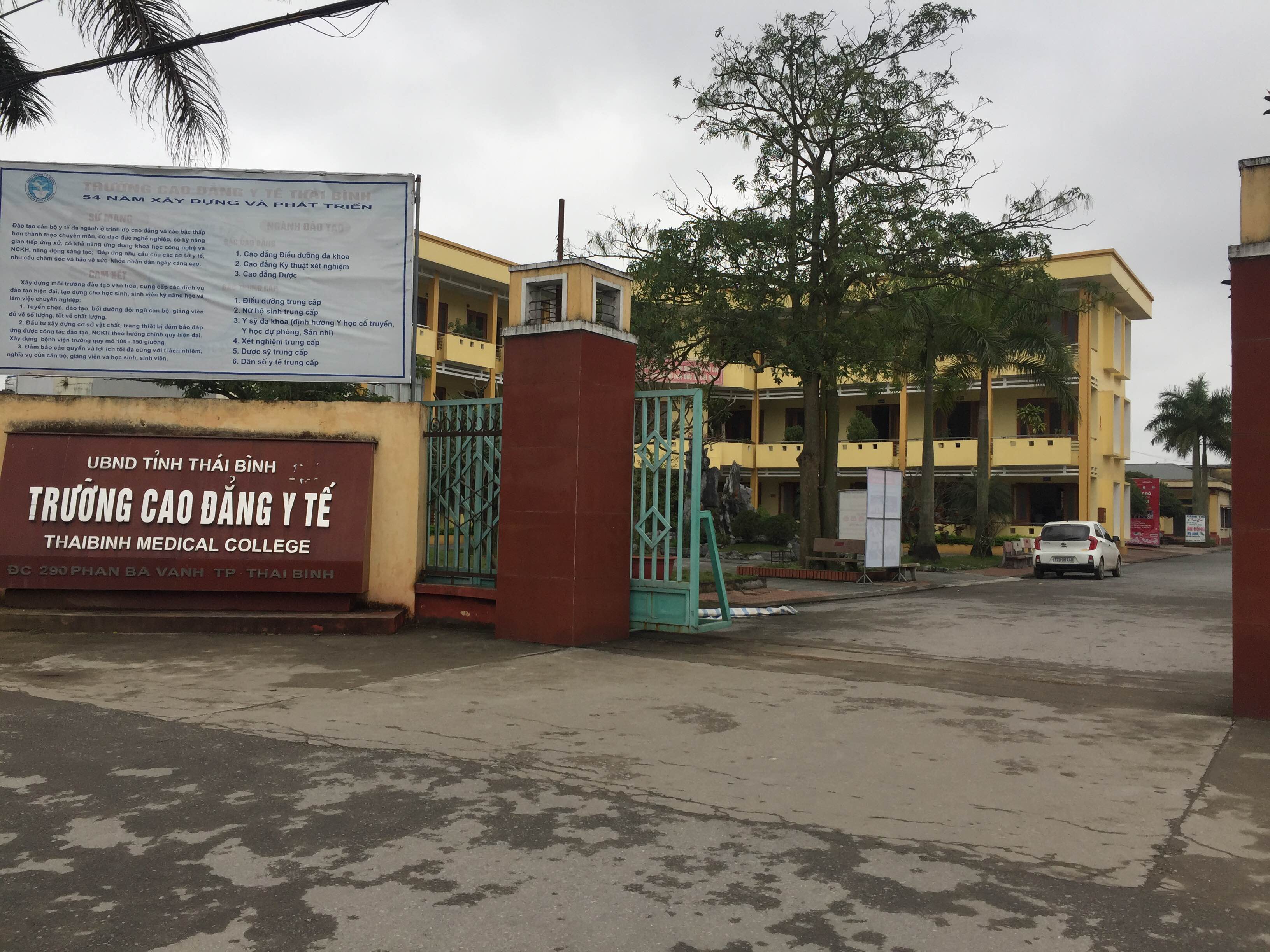 Trường Cao đẳng Y tế Thái Bình, nơi xảy ra vụ việc - Ảnh: Văn Đông