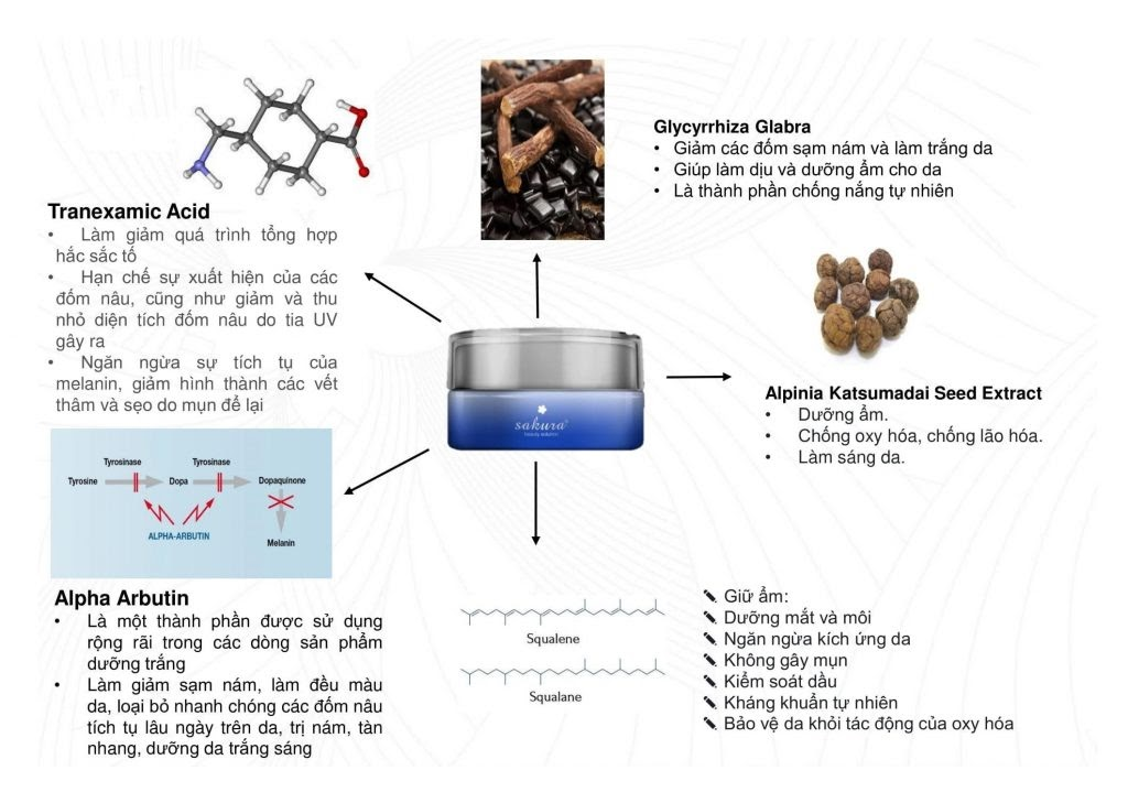 Review kem trị nám Sakura Transforming Cream