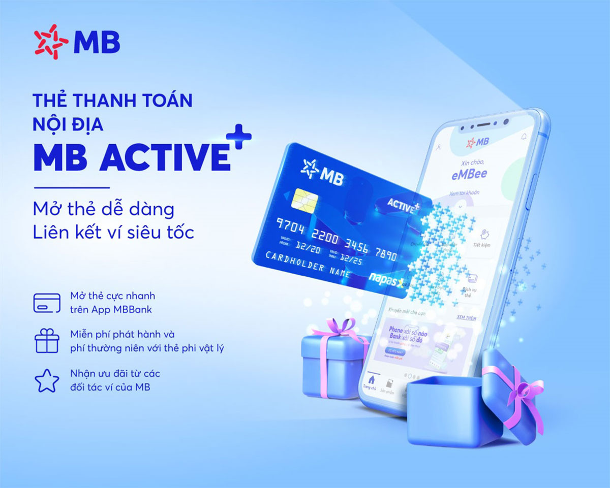 Tiện Ích Từ Thẻ Thanh Toán Nội Địa Mb Active Plus Phi Vật Lý Trên App Mbbank