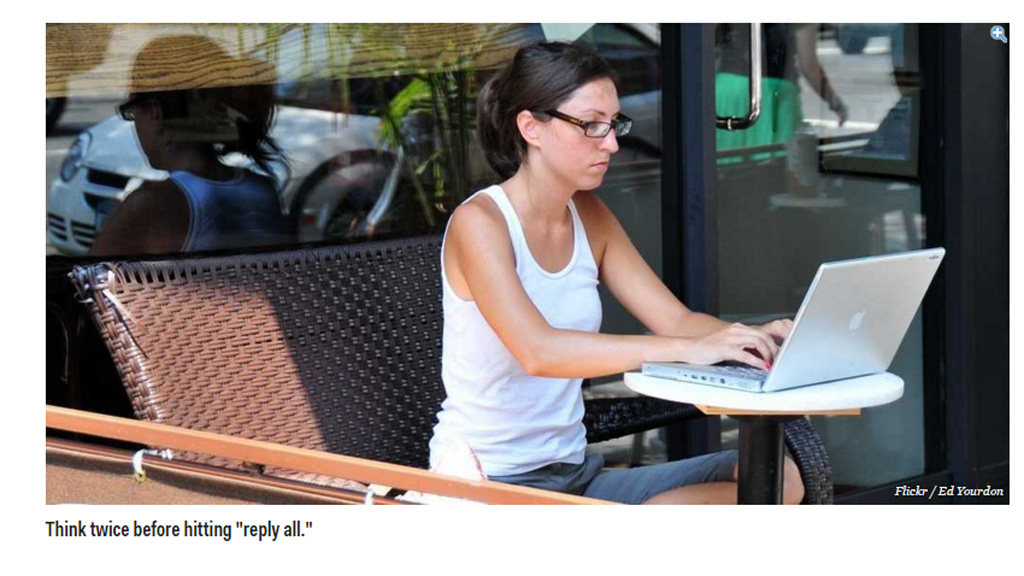 Không cần phải nhấn nút "reply all" nếu không thật sự cần thiết - Ảnh minh họa: Chụp màn hình trang Business Insider