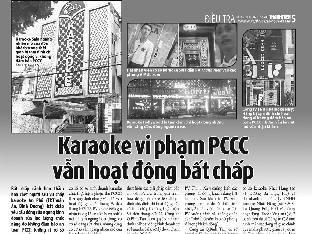 Bạn là người yêu thích hát karaoke, nhưng không biết đáp ứng những quy định về PCCC? Karaoke vi phạm PCCC sẽ là nỗi lo của bạn? Đừng lo lắng, hãy đến với những phòng karaoke chuyên nghiệp và đảm bảo an toàn. Hãy xem hình ảnh liên quan để biết thêm chi tiết về các giải pháp an toàn cho karaoke.