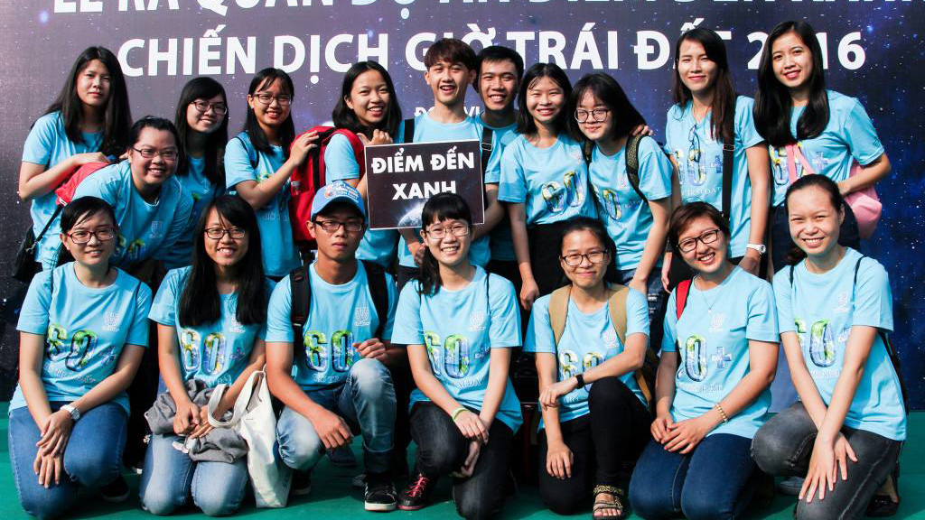 Các tình nguyện viên trong dự án Chuyển Động Xanh - Ảnh do dự án cung cấp