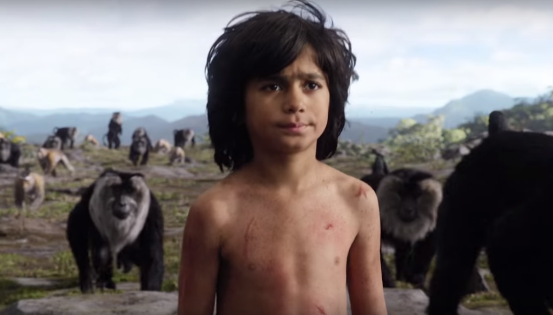 Diễn viên 10 tuổi gốc Ấn Neel Sethi vào vai cậu bé rừng xanh Mowgli - Ảnh chụp màn hình trailer