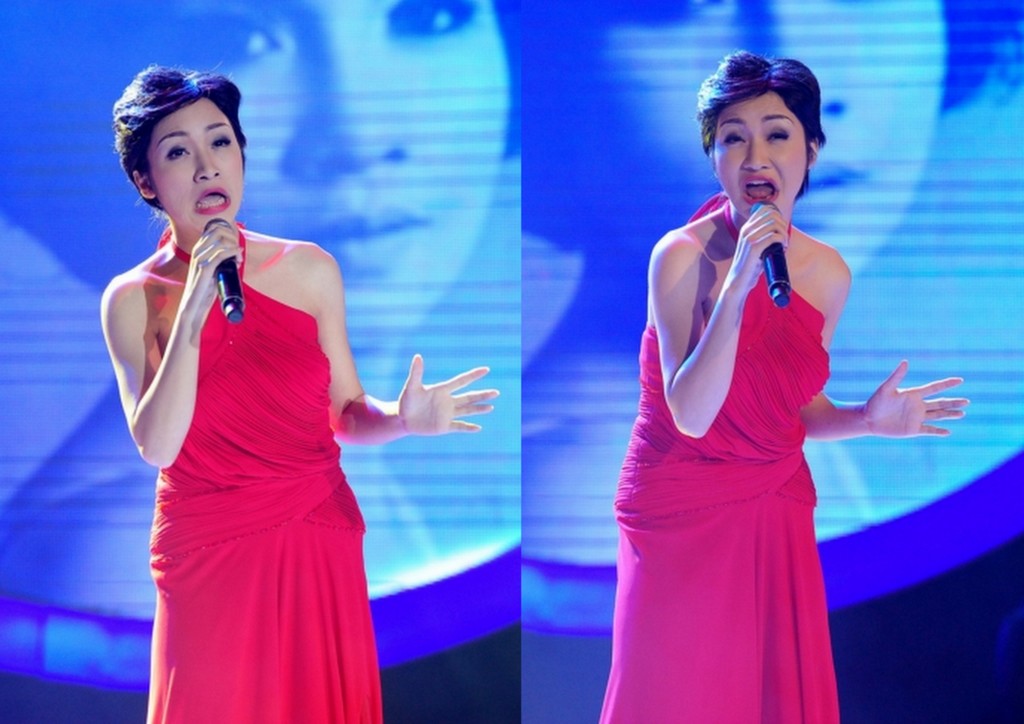 Hòa Minzy thể hiện hình ảnh ca sĩ Mỹ Linh trên sân khấu 'Gương mặt thân quen 2016'