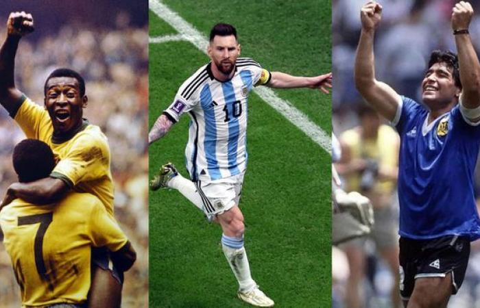 Messi, Pele, Maradona, cầu thủ vĩ đại: Ai là người được coi là cầu thủ vĩ đại nhất trong lịch sử bóng đá? Đó là câu hỏi mà nhiều người hâm mộ vẫn đang tranh cãi. Tuy nhiên, không ai có thể phủ nhận tài năng của Messi, Pele và Maradona trong việc mang vinh quang cho bóng đá. Hãy để cho hình ảnh kể cho bạn câu chuyện của những huyền thoại này.