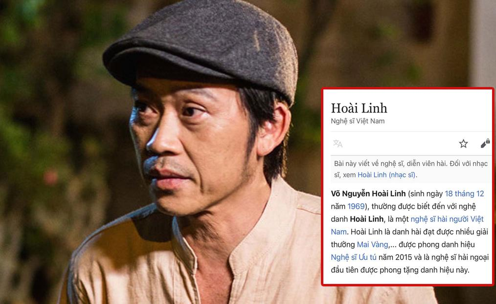 Hoài Linh bị sửa tiểu sử trên Wikipedia sau ồn ào từ thiện