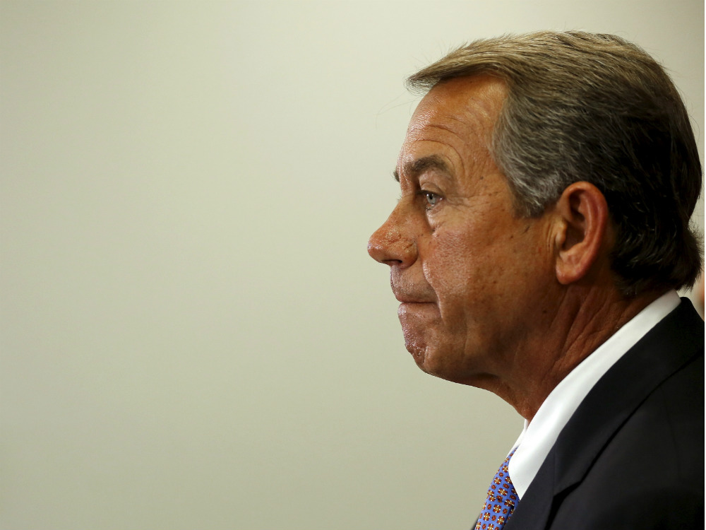 Chủ tịch Hạ viện Mỹ John Boehner ngày 25.9 bất ngờ tuyên bố sẽ từ chức vào cuối tháng 10 tới - Ảnh: Reuters