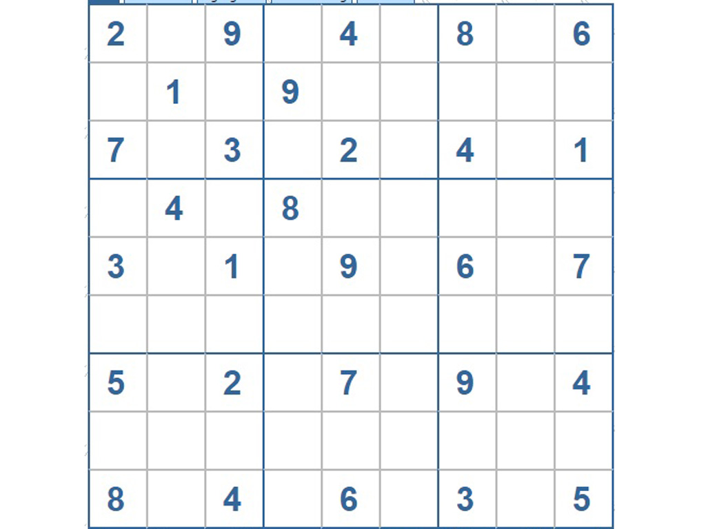 Mời các bạn thử sức với ô số Sudoku 3223 mức độ Khó