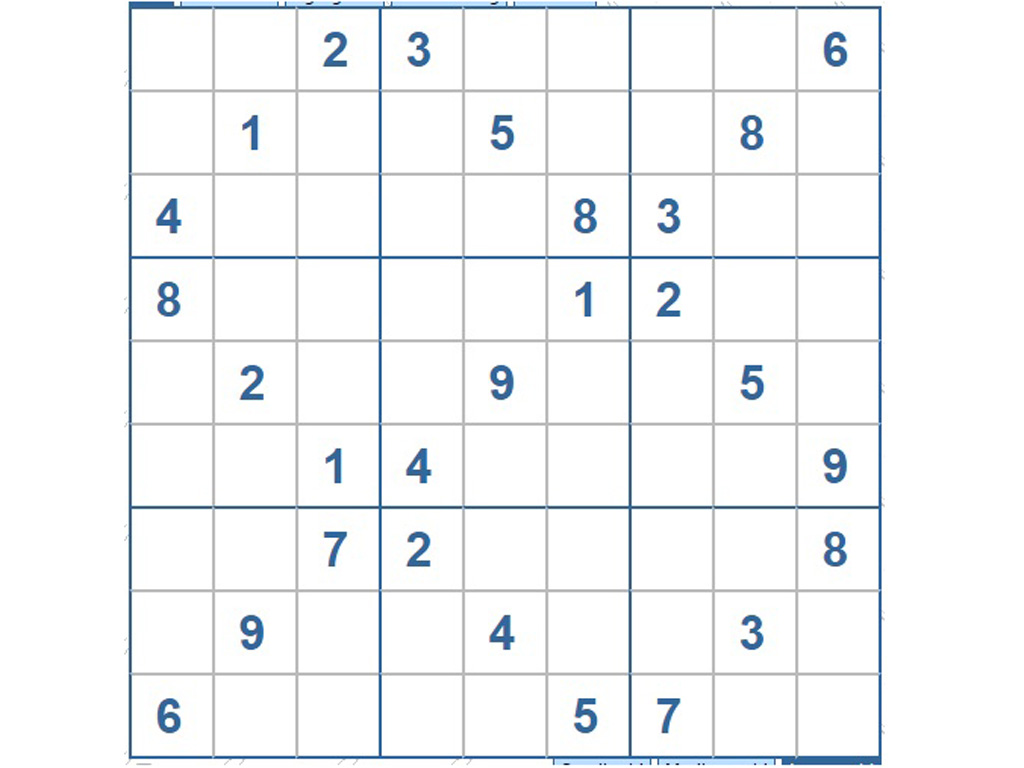 Mời các bạn thử sức với ô số Sudoku 3363 mức độ Khó