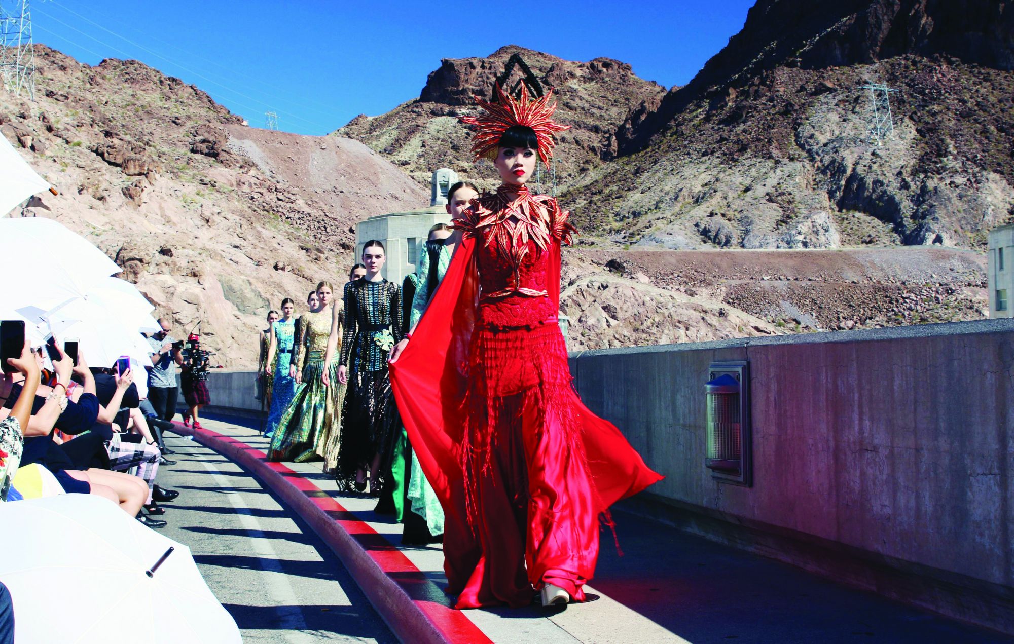 BTS Jessica Minh Anhs Summer Fashion Show atop Hoover Dam  FINALE