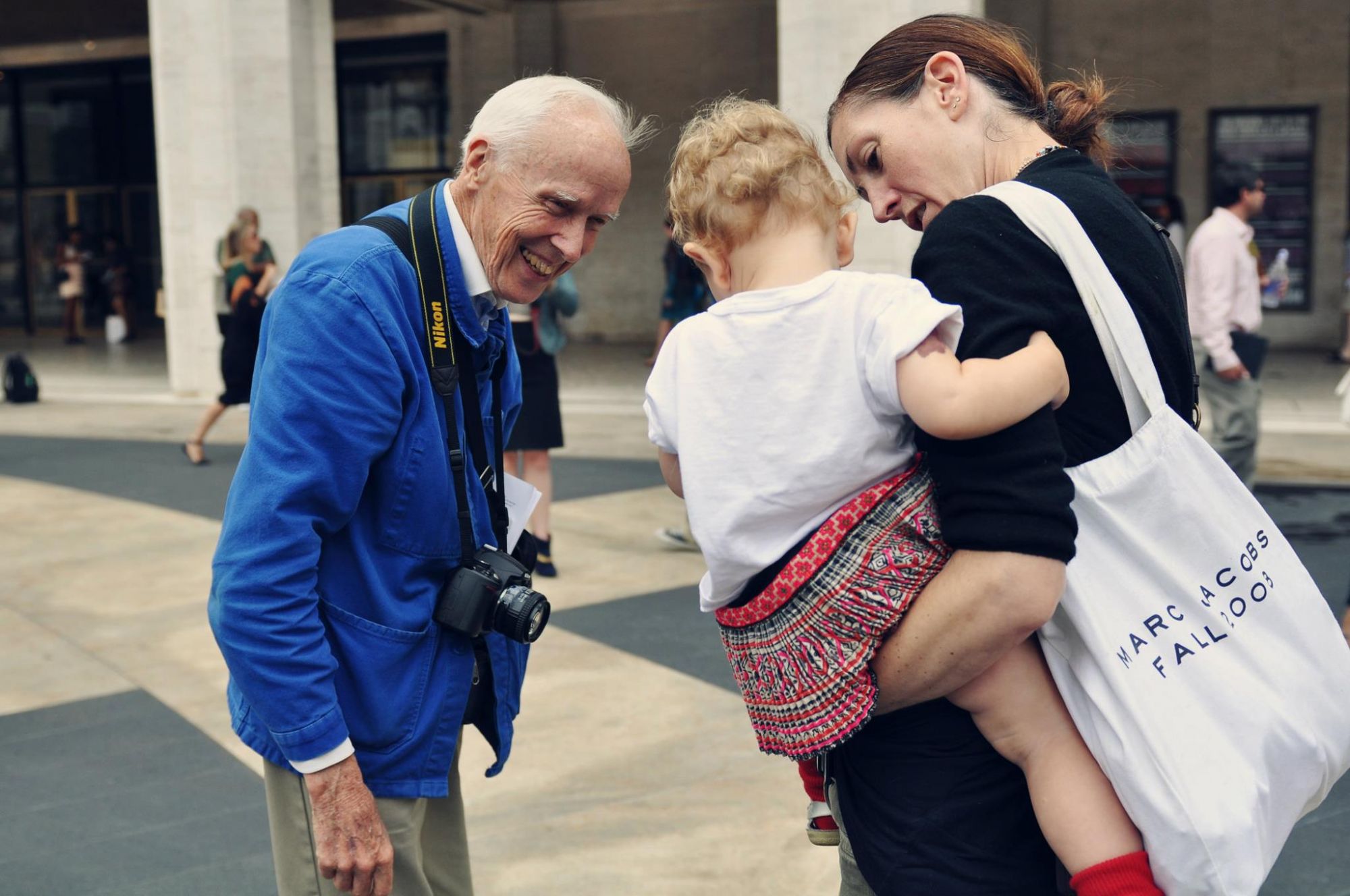 Bill Cunningham at Fashion Week photographed by Jiyang Chen