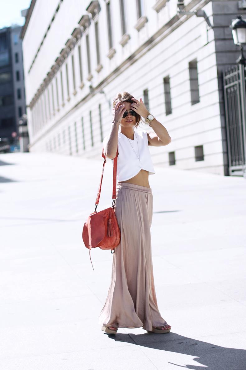 Crop Top-Maxi Skirt-IKKS Bag-Collagevintage-25