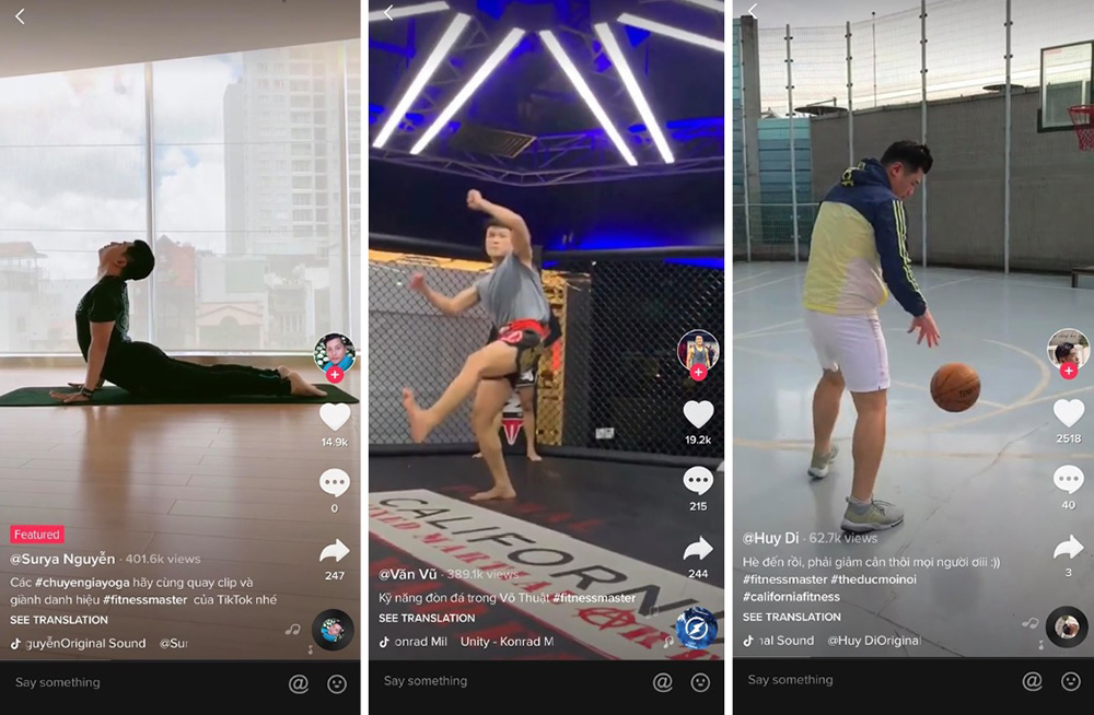 Phong tr&agrave;o thể dục thể thao đang lan toả mạnh mẽ tr&ecirc;n nền tảng video ngắn