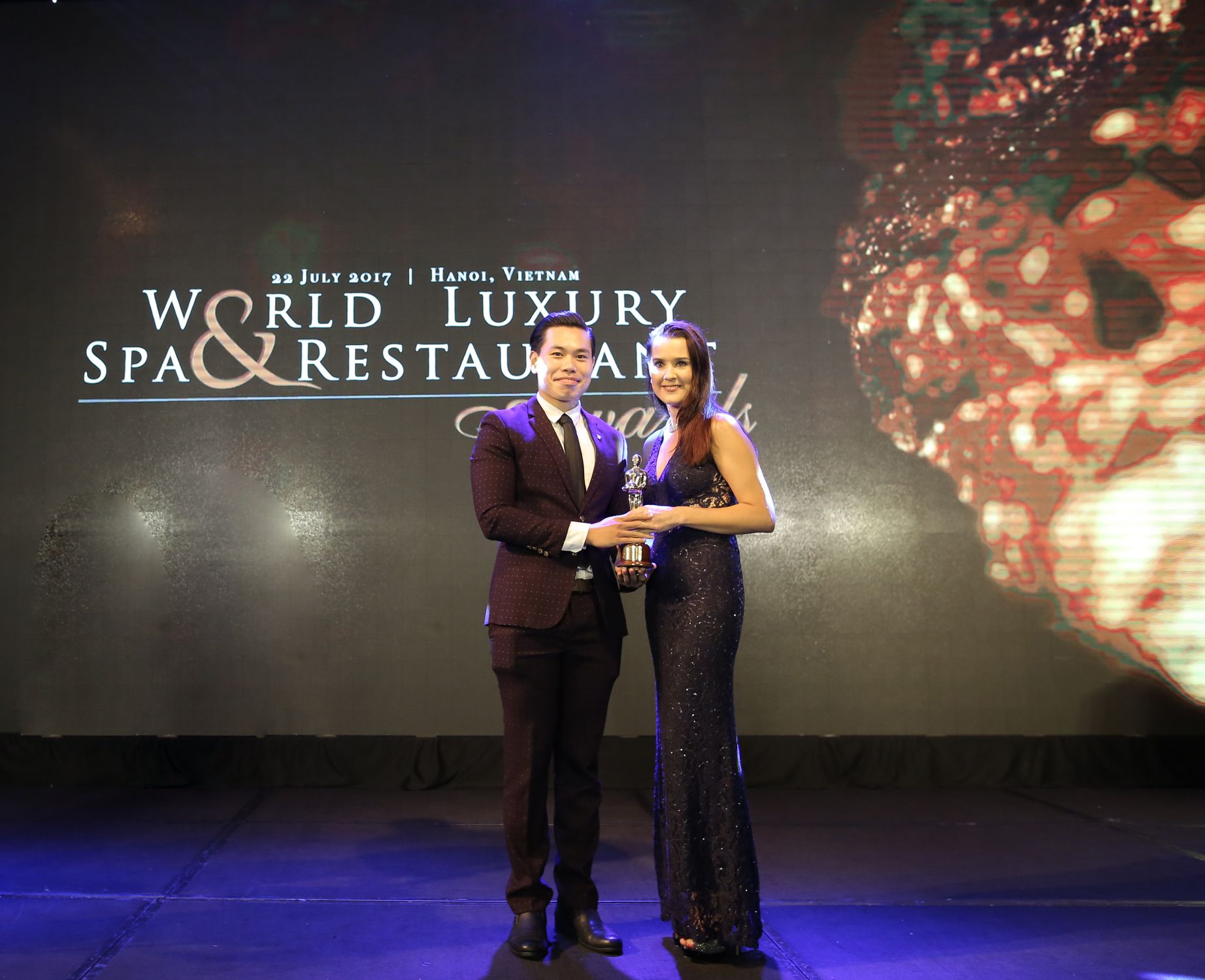 Mr. Vu Duc Linh  French Grill Assistant Restaurant Manager honored to receive the award