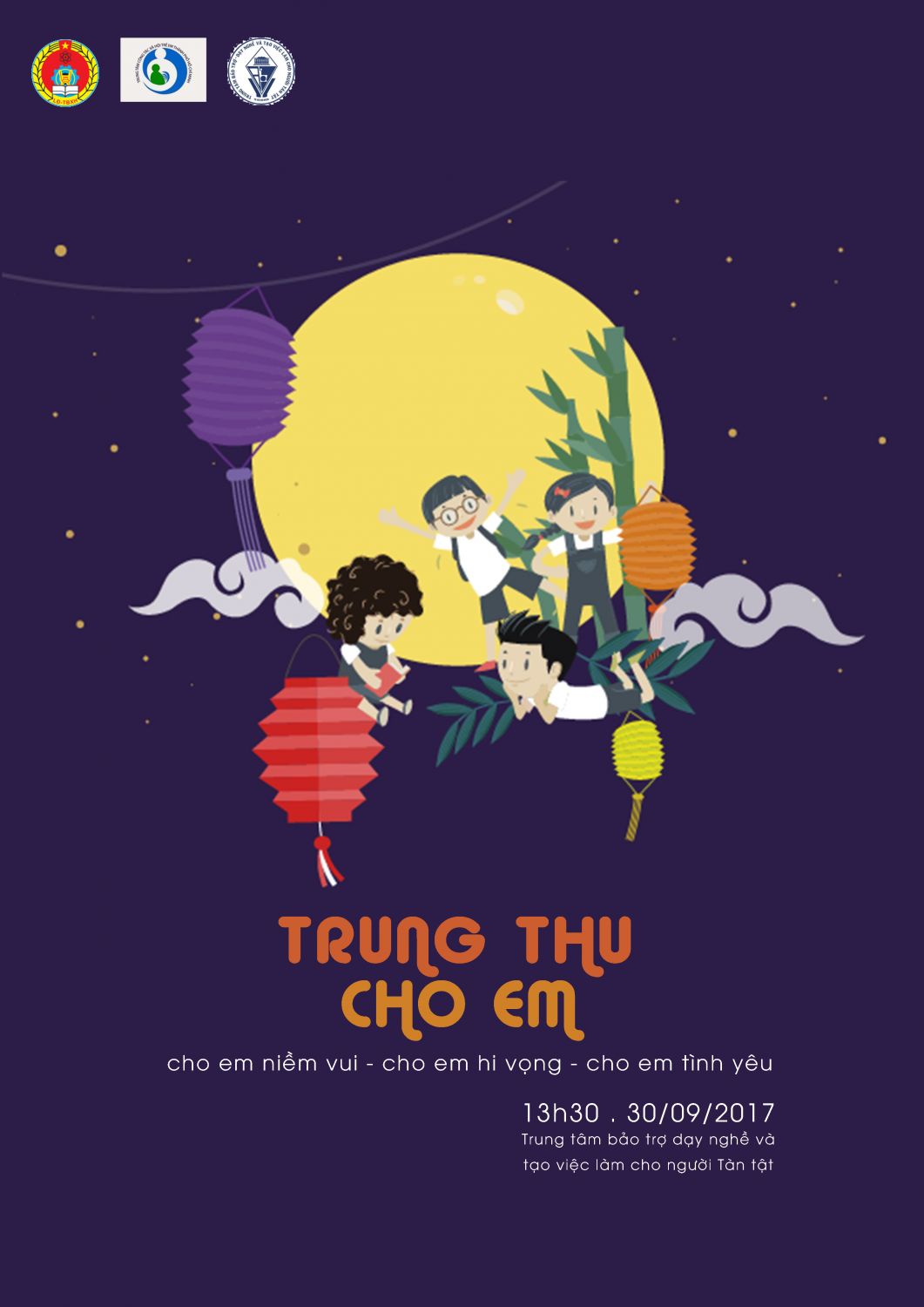 Poster Trung Thu Cho Em Trung tam cong tac XH tre em TPHCM