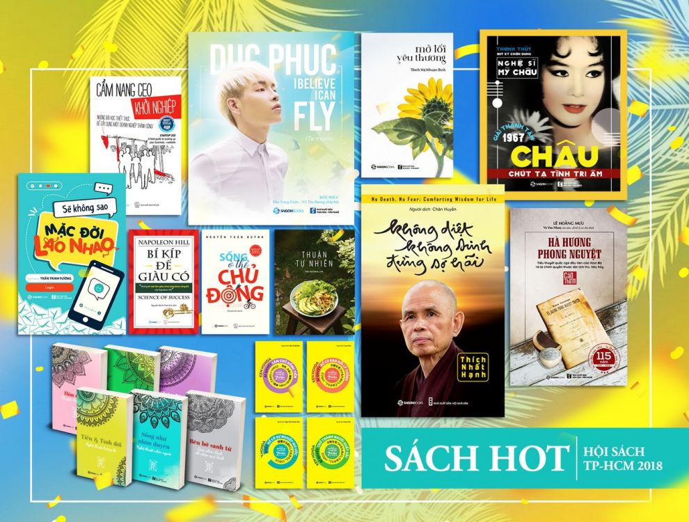 Mot so dau sach noi bat cua Saigon Books tai Hoi sach TP.HCM 2018