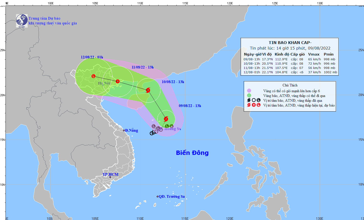Tin bão khẩn cấp, bão số 2 (bão Mulan) gây gió giật cấp 10