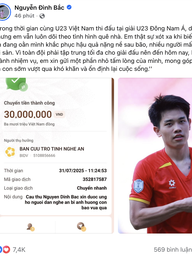 Đình Bắc được khen với hành động rất đẹp sau chức vô địch cùng U.23 Việt Nam
