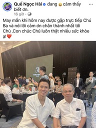 Quế Ngọc Hải gặp lại bầu Đức, ký ức đậm sâu lại ùa về…