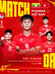 U.19 Việt Nam 0-0 U.19 Myanmar, giải Đông Nam Á 2026: Tiến sát vòng bán kết