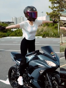Người mẫu Ngọc Trinh đăng các clip lái mô tô phân khối lớn với nhiều cảnh sốc: CSGT nói gì?
