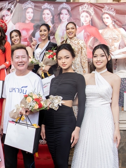 Hoa hậu Thùy Tiên, Thiên Ân vắng mặt trong buổi đón chủ tịch Miss Grand International