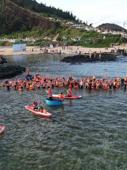 Quảng Ngãi: Gần 250 vận động viên tham gia giải bơi vượt biển Lý Sơn