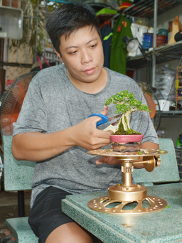Chàng trai sáng tạo bàn xoay bonsai thu hàng chục triệu đồng/tháng