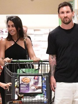 Messi gây sốt khi đi siêu thị tại Mỹ