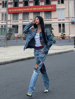 Xu hướng denim on denim khuấy đảo những ngày đầu thu năm nay