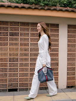 Tối giản mà sang trọng với quần dài trắng