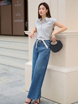 Quần jeans và áo sơ mi, 'cặp đôi vàng' nâng tầm phong cách thanh lịch