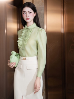 Đẹp, sang nhờ diện cặp đôi áo và chân váy đi học, đi làm